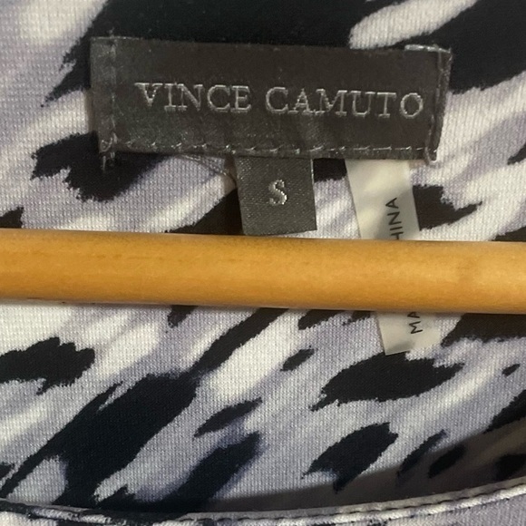 Vince Camuto Womens Multicolored Abstract Print Long Sleeve Shift Dress Sz Small - Picture 2 of 4